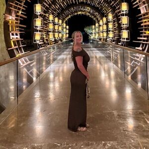 Elegant Brown Maxi Dress